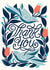 Pretty Swallow Thank You Card - Birds And Flowers - Thank You created by catantrell