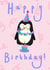 Happy Birthday Party Penguin card created by Anneka Preston Designs