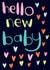 stylish hello new baby card created by Jo Brown