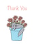 Cat Flowerpot Thank You Card created by Helen Ridley Illustration