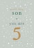 Son 5th Birtdhay card created by Too Wordy