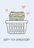 Funny Linen Anniversary Card - 4 Years - Laundry - Happy 4th Anniversary created by Creaternet