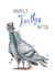 Happily Feather After - Funny pigeon card created by Citrus Bunn