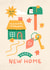 Pretty New Home Card - Mailbox - House - Happy New Home created by Collyn Wooden Illustration