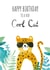 "To A Very Cool Cat" Leopard Birthday Card created by Owen & Wolfey