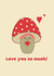 Cute, I love you mushroom card created by Sunshine Lane