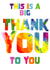 Big Thank You Abstract Design Card created by size3art