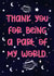 Thank you galaxy gratitude card created by The Girl Next Draw Cards