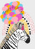 Happy Birthday every birthday needs a zebra & balloons created by Penny Belle