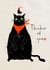 Thinkin' of you cat and bird card created by Katherine Polyakova