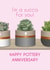 Succulent Pottery 9th Anniversary Card created by Violet Owen Designs