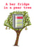 A bar fridge in a pear tree Christmas card created by suzcreate