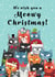 We wish you a Meowy Christmas! Cat Christmas card created by Hannah Jayne Lewin