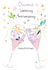 Diamond Wedding Anniversary Floral Prosecco Card created by SABIVO Design by Sabina