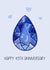 Cute Sapphire Anniversary Card - 45 Years - Happy 45th Anniversary created by Creaternet