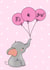 Elephant Girl Gender Reveal Baby Shower Card created by Kittiwake Creations