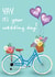 Pretty Bicycle Mr And Mrs Wedding Card created by Amy Florence Design