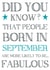 Funny September Birthday card for a fabulous friend, best friend or family 1000 created by Hello Fridays Studio