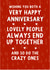 Funny Couple Typography Anniversary Card - Lovely People Always End Up Together And So Do The Crazy Ones created by Pickled Prints
