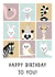 Cute Birthday Card - Animals - Illustrations created by Kampai Designs
