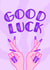 Finger Crossed Good Luck Card created by Alice Illu