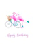 Happy Birthday Flamingo created by Zippy Doodle Designs