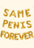Same Penis Forever Balloons engagement card created by Soph AC Studio