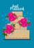 Happily ever after - wedding cake Card - Just married floral theme created by Lorna Helen Prints
