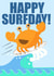 Surfing Crab Birthday created by Planet Pals
