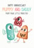 Cute Mummy and Daddy Wedding Anniversary Card, From Little Monster created by Lanther Black