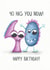 Funny 40th Birthday Age Milestone Card, Cute Number Monsters created by Lanther Black