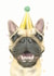 French Bulldog Birthday Card created by Robert James Hull