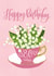 80 Today with Teacup of Flowers and Hand Lettering created by Ness Nordberg