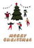 Happy Christmas card with a Christmas tree and people created by Andreeva Kate