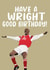 Ian Wright pundit football Birthday card created by Kwirk Cards