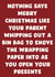 Sarcastic - Funny - Cheeky - Nothing Says Merry Christmas Like - Parents - Mum and Dad - Wrapping Paper - Merry Christmas Card created by Pink + Pip
