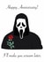 Cheeky Anniversary Ghostface card created by Hellmouth Designs