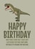 Happy Birthday from a none clapping T-Rex created by Blind Faith
