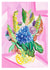 Floral Hydrangea Bouquet Pink Greetings Card created by Grace Bedford Design