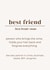 Best friend dictionary definition created by Pique Design