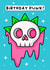 Punk skull birthday card - alternative card for cool punk rock loving people! created by Wafflemamaart