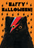 Halloween David Meowie Cat Card with Lightning Bolts created by @ChildstarSamantha