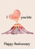Volcano anniversary card created by SimplyJen