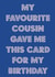 Favourite cousin birthday card 1001 created by Nicola Jo