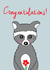 Raccoon congratulations card created by DigitalartAM