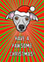 Whippet dog Christmas card created by Adam Regester