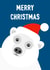 Polar bear Christmas card created by Adam Regester