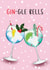 Gin-gle Bells Gin Cocktail Glasses Christmas Card created by Amy Florence Design