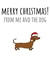Cute Christmas dad card sausage dog dachshund     created by Amy (Hedgecards)