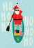 Paddle Boarding Santa Christmas Card created by Sweetlove Press
